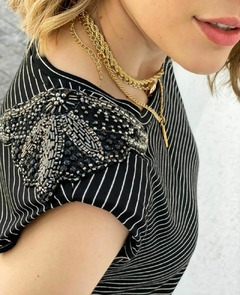 Blusa Pedraria no Ombro Cavallari - comprar online