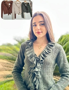 Blusa Tricot com Babado