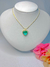 Colar luxo zircônia verde