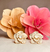 Brinco rosa cravejada - comprar online