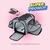 Transportadora plegable premium en color gris con detalles en azul, mostrando su diseño espacioso y práctico para mascotas.