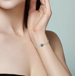 Pulseira Berloque Trevo Prata 925 Legitima 18cm - loja online