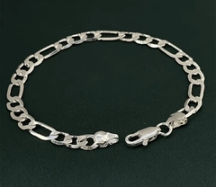 Pulseira De Prata 925 Masculina Grumet 3 Em 1 Italiana 6mm - loja online