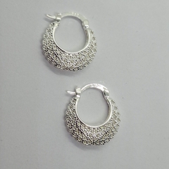 Imagem do Brinco Argola Vintage - Prata 925
