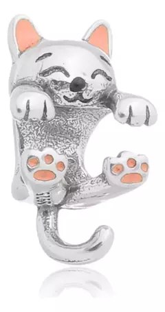 Pingente Berloque Gatinho Separador Prata 925 - comprar online
