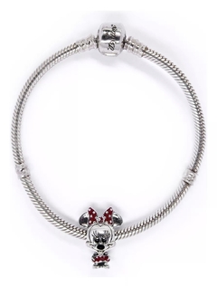 Berloque Minnie Baby Prata 925 Com Certificado - Silver Shine - Prata 925