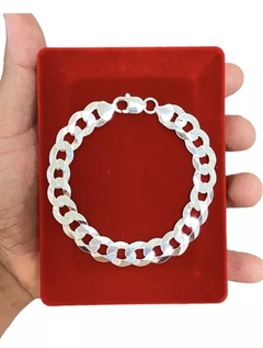 Pulseira Masculina 12mm - Grossa - Banhado a Prata 925 na internet