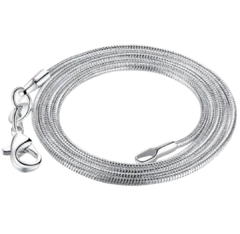 Corrente Feminina Rabo De Rato 45cm 1mm Prata 925 Legítima