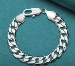 Pulseira Masculina 12mm - Grossa - Banhado a Prata 925 na internet