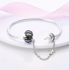 Pulseira Para Berloques 925 Viagem Mundo 18cm - Silver Shine - Prata 925