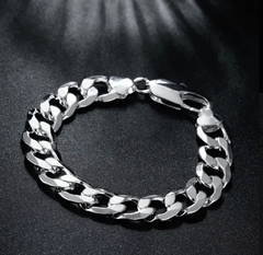 Pulseira Masculina 12mm - Grossa - Banhado a Prata 925 - comprar online