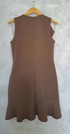 Vestido Curto Liso Com Babado - comprar online