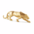 Pantera Dourada Escultura Estatua Decoração Leopardo 45cm Cor Dourado