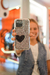 Funda heart plateado con negro en internet