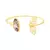 Bracelete Pulseira Borboleta Com Pedra Natural Banhado a Ouro 18k - comprar online