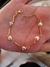 Pulseira Bracelete Coração Perolado Banhado Folheado a Ouro 18k - comprar online