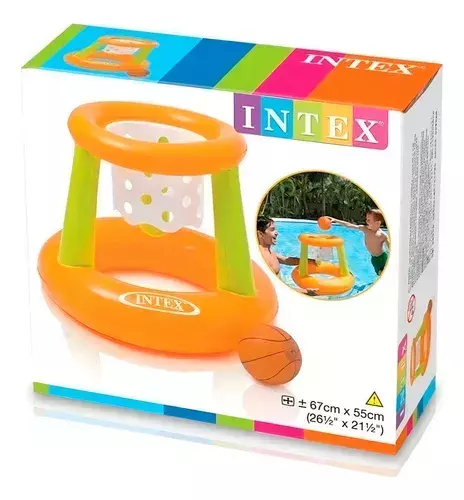 Cesta Inflável De Basquete Flutuante Piscina Infantil Bola