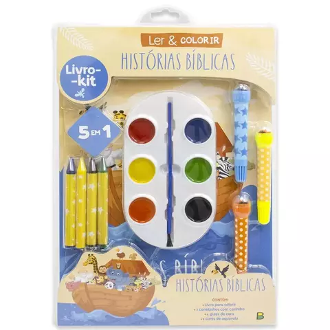 Livro-Kit Ler & Colorir: Biblia Para Colorir