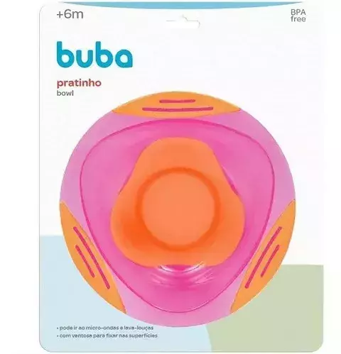 Prato Infantil Rosa Bowl Ventosa