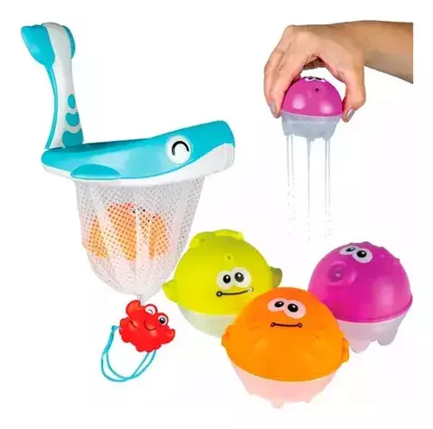 Brinquedo De Banho Infantil Cesta De Banho Baleia