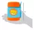 Pote Térmico Infantil Buba Animal Fun Leão 320ml Com Talher - comprar online