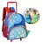 Mochila Clio Rodinha Azul e Verde Infantil Menino Dinossauro Escolar na internet