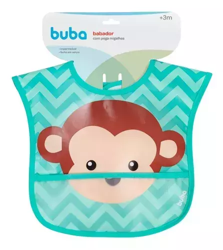 Babador Macaquinho Com Bolso Impermeável- Buba