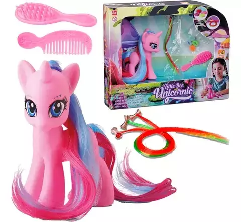 Little Bee Unicórnio Big Com Acessórios Meninas Brinquedo