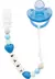 Prendedor de chupeta em silicone azul buba - Criativa Mix