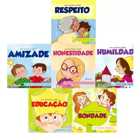 Coleção Uma Historia Sobre Valores 6 Volumes Para Crianças