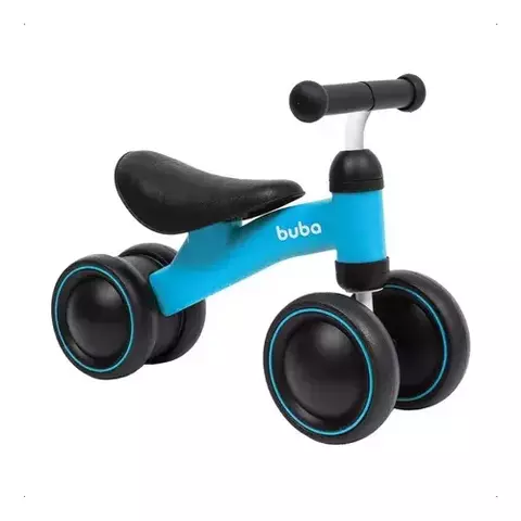 Bicicleta De Equilíbrio 4 Rodas Sem Pedal Buba Azul