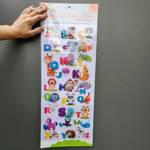 ADESIVO INFANTIL NUMEROS/LETRA