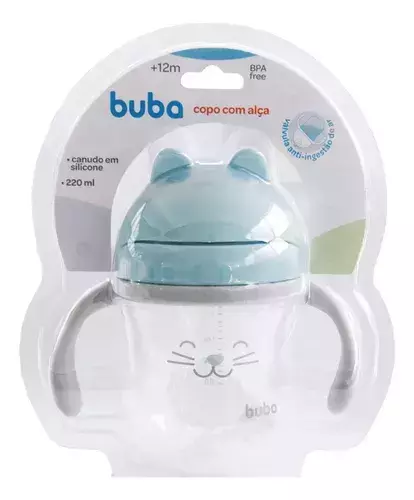 Copo De Gatinho Com Alça Azul - Buba Toys