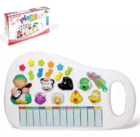 Piano Fazendinha Teclado Musical Sons De Animais Infantil