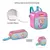 Kit Escolar Mochila De Rodinha Lancheira Térmica Estojo Duplo Menina Sereia Clio - loja online