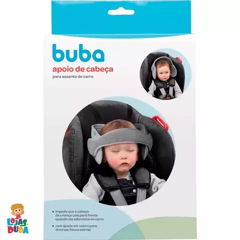 Apoio De Cabeça Para Assento De Carro Bebê Buba Cor Cinza Claro