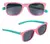 oculos de sol infantil flexível buba rosa/verde 3-5 anos - comprar online
