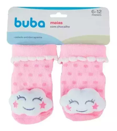 Meia Antiderrapante Infantil Sapatinho De Bebê Com Chocalho