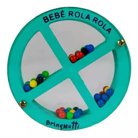 Chocalho Bebê Rola Rola - Madeira - Brinqmutti
