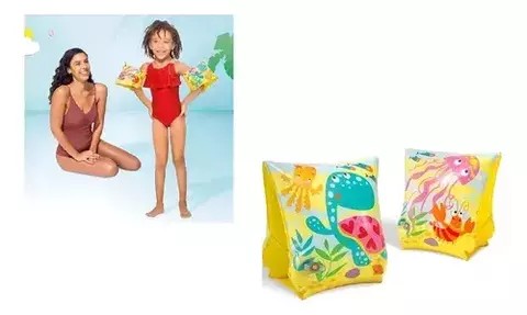 Boia De Braços Infantil Flutuador Fundo Do Mar 23x15 Intex