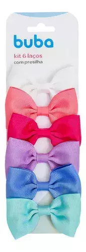 Kit 6 Laços Infantil Com Presilha- Buba
