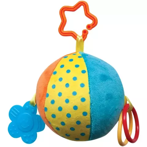 Bola Plush Com Mordedor Chocalho - buba