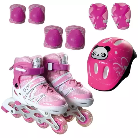 Kit patins rosa tam 30/33