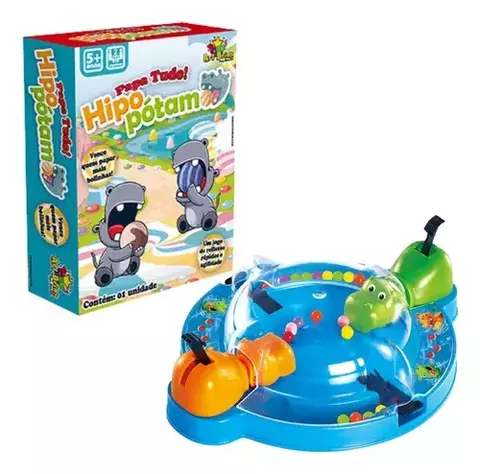 Jogo Papa Tudo Hipopótamo Come Bolinhas Brinquedo Infantil