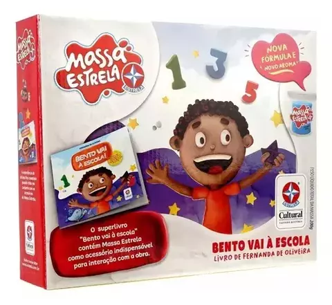 Massinha com Livro Bento Vai A Escola Com Super Massa - Estrela