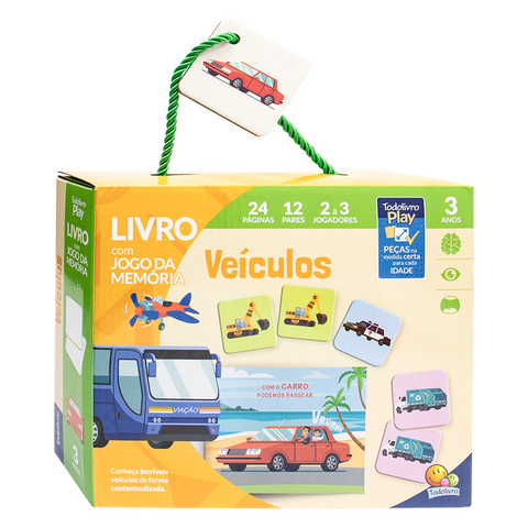Livro e Jogo da Memoria Veículos