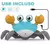Caranguejo Fujão Brinquedo Para Bebê Recarregável Interativo - Criativa Mix