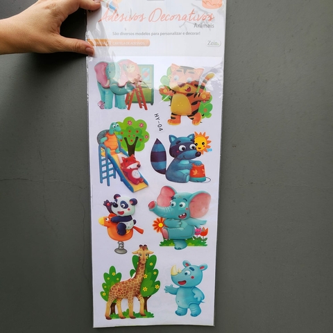 Adesivo Infantil Animais 66X25