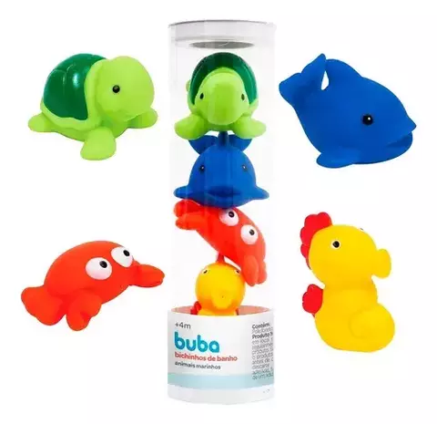 Bichinhos Para O Banho Animais Marinhos Tubo - Buba