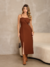 Vestido Midi com Laço e Fenda - Elegante para Festas - comprar online